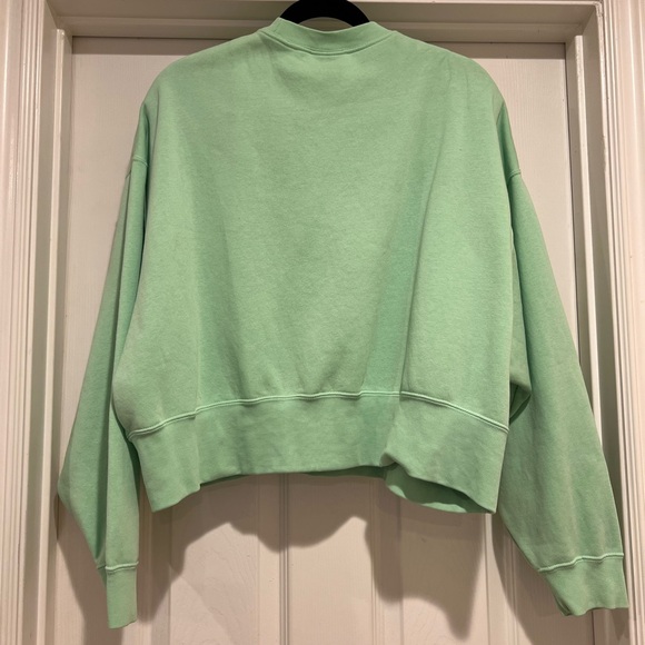 NIKE WOMEN SPORTSWEAR ESSENTIAL CREWNECK (CUCUMBER CALM / WHITE) SIZE XS - Picture 8 of 9